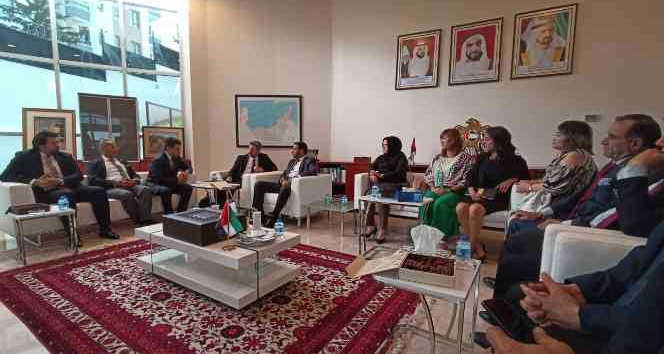 SANKON heyeti, Birleşik Arap Emirlikleri Ankara Büyükelçiliğine taziye ziyaretinde bulundu