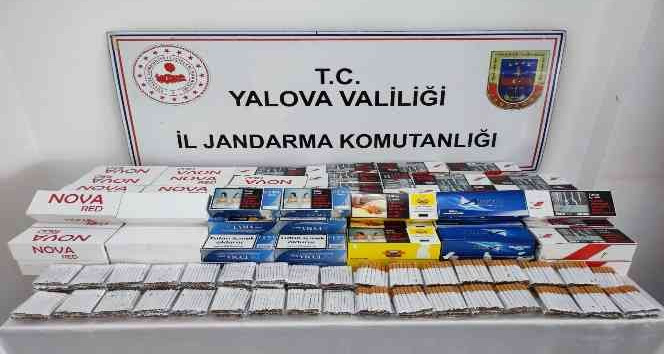 Yalova’da 26 bin 400 adet dolu makaron ele geçirdi