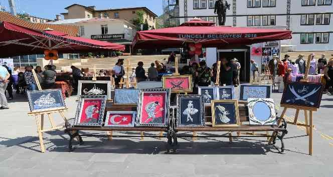 Tunceli’de HEM’deki kursiyerler tarafından yapılan binlerce ürün sergilendi