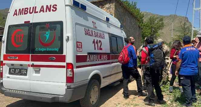 Ayı saldırısından elindeki sopayla kurtuldu