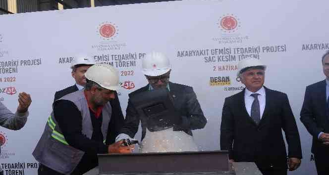 Yalova’da Akaryakıt Gemisi Tedariki Projesi sac kesim töreni