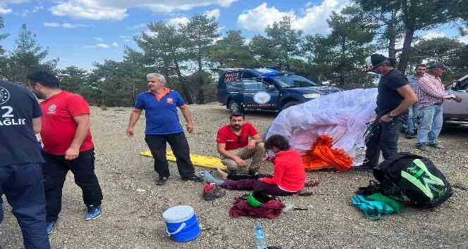 Yaralanan paraşütçünün imdadına Burdur UMKE yetişti