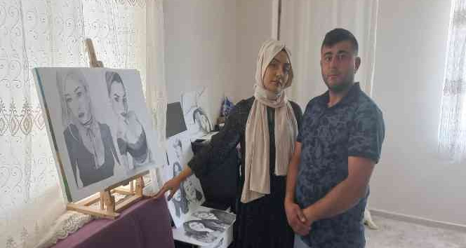 Mardinli ev hanımı hobi olarak başladığı resim sanatını ticarete döktü