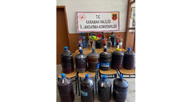 Karaman’da evinde sahte içki üreten 1 kişi yakalandı