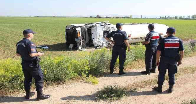 Karaman’da devrilen LPG yüklü tankerin sürücüsü hayatını kaybetti