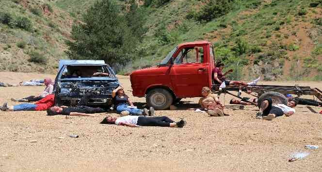 Geleceğin sağlıkçılarından gerçeğini aratmayan tatbikat