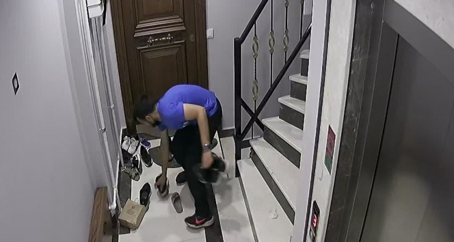 Küçükçekmecede bir hırsız ayakkabıları seçerek çaldı