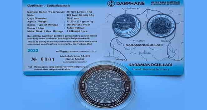 Karamanoğulları dönemine ait dirhem hatıra para olarak bastırıldı