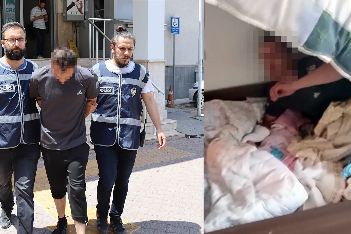 Aranan şahıs bazanın içinden çıktı