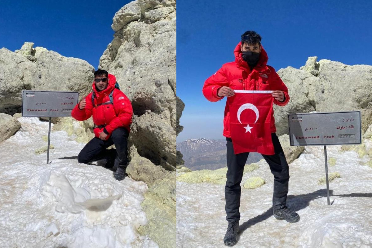 Ardahanlı dağcı İran'ın en yüksek dağına çıktı