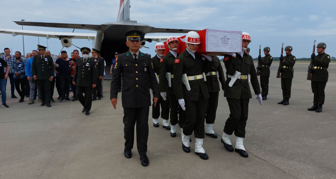 Ordulu şehit Samsunda gözyaşları içinde karşılandı