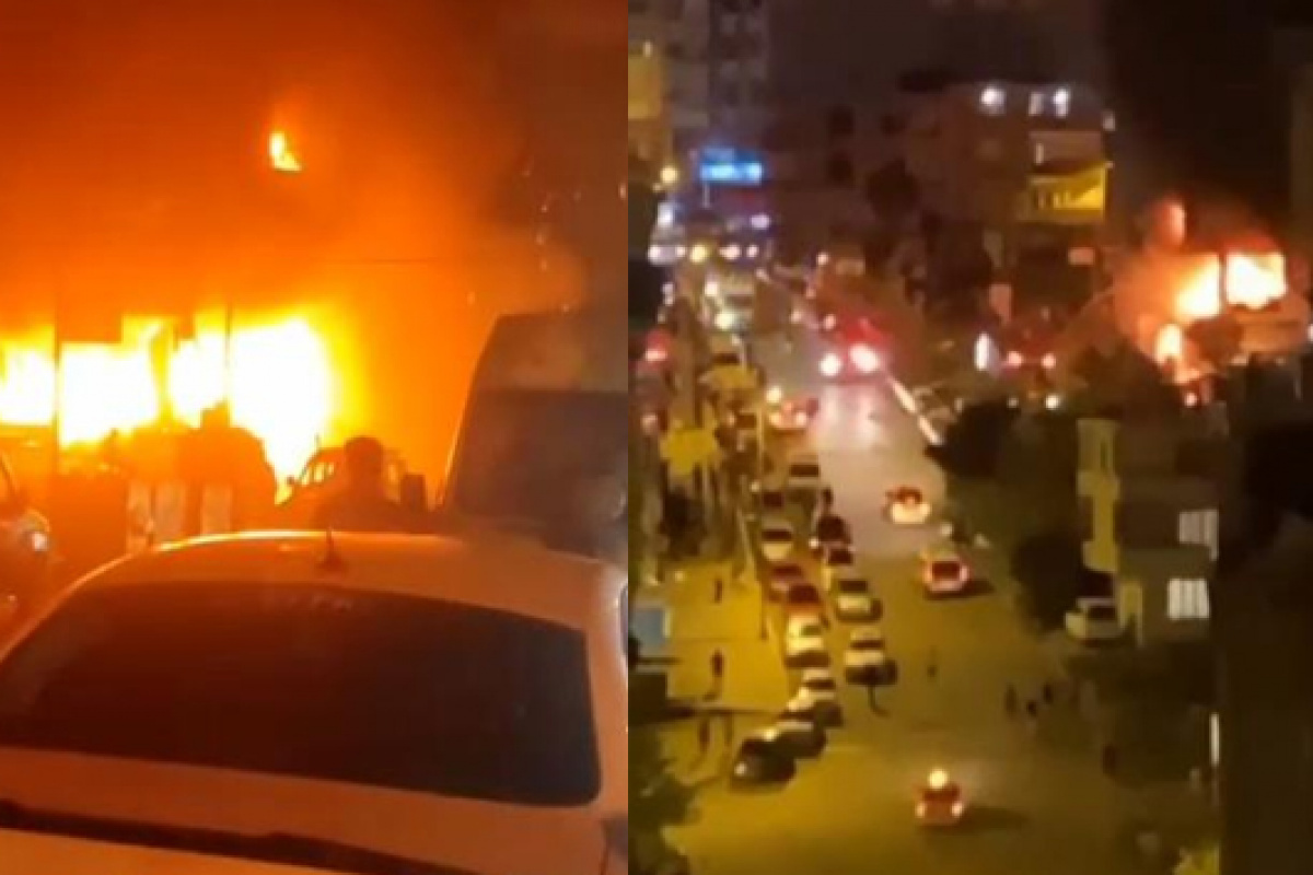 Beylikdüzü’nde korkutan yangın: Alevler gökyüzünü aydınlattı
