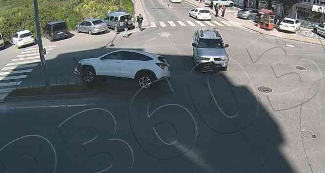 Ordu’daki trafik kazaları şehir kameralarında