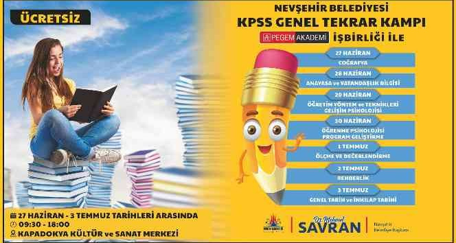 Memur adaylarına ücretsiz kamp