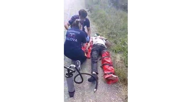 Yalova’da takla atan otomobilde 3 kişi yaralı