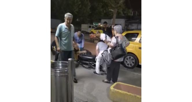 Takside kalp krizi geçiren kişinin yardımına çevredekiler koştu