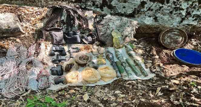 Tunceli’de 6 sığınak içerisinde mühimmat ve yaşam malzemesi ele geçirildi
