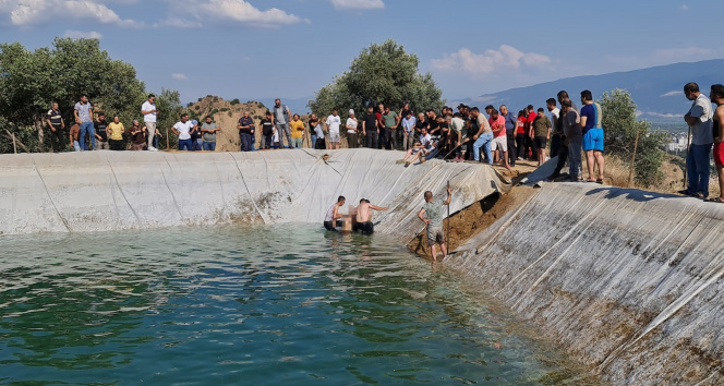 Nazillide sulama göletine giren 2 çocuk boğuldu
