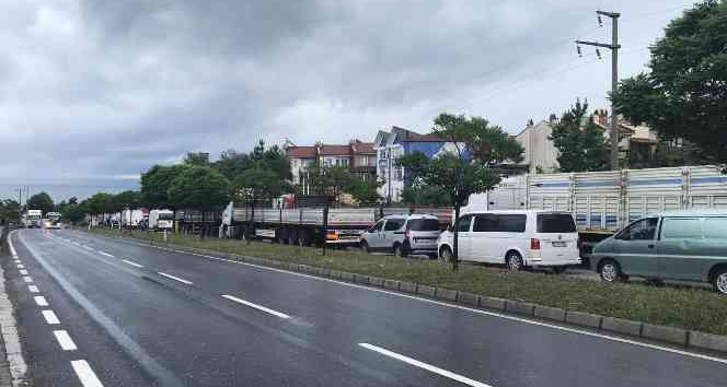 Düzce-Zonguldak yolu sel sebebiyle trafiğe kapandı