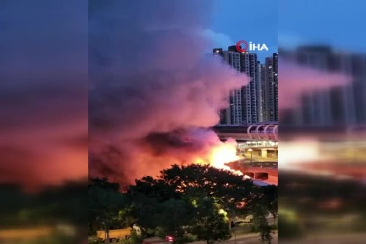 Hong Kong’da elektrik hattında yangın