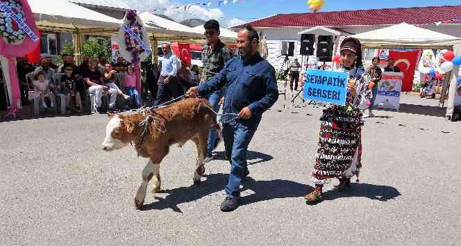 Podyuma çıkan buzağılar isimleriyle dikkat çekti
