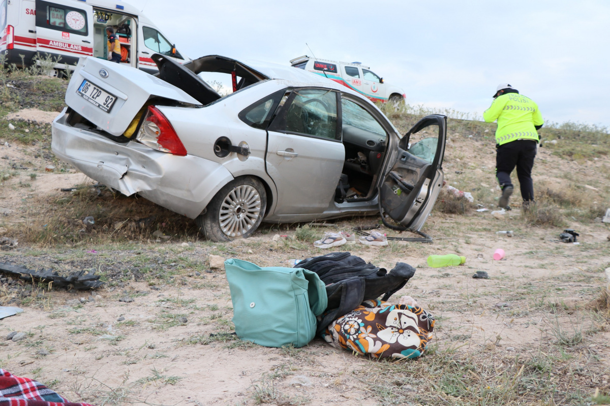 Aksaray'da otomobil takla attı: 1 ölü, 6 yaralı