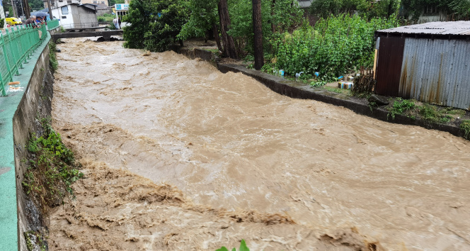 Zonguldakta yoğun yağış etkisini sürdürüyor