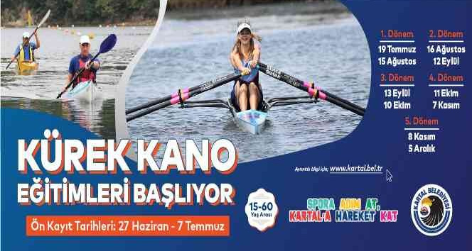 Kartal Belediyesi kürek ve kano eğitimleri başlıyor