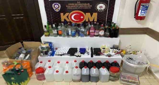 Didim’de sahte içki operasyonu