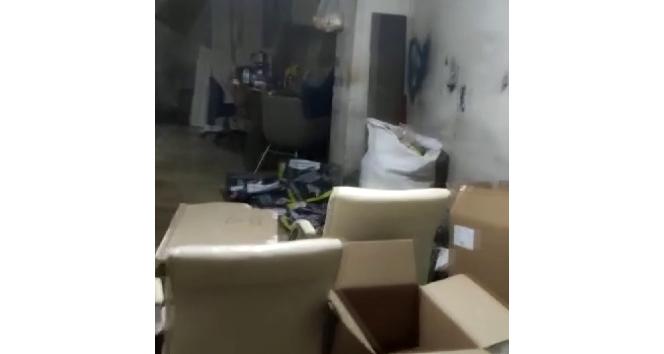 Ümraniye’de kaçak sigara dolumu yapılan adrese baskın yapıldı