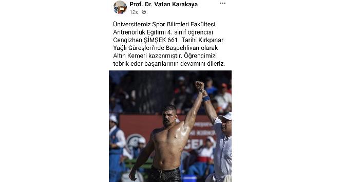 KAEÜ’de Kırkpınar gururu