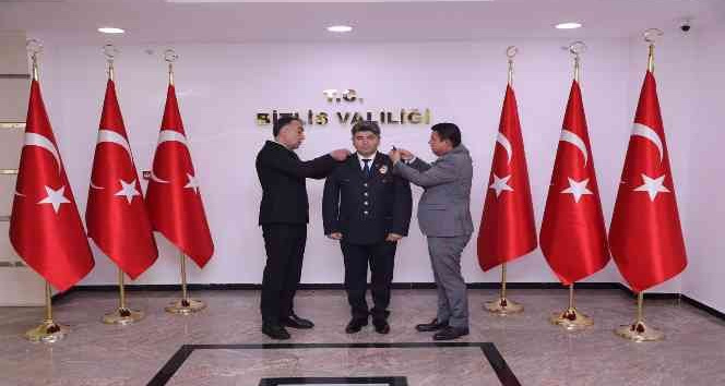 Bitlis’te rütbe takma töreni