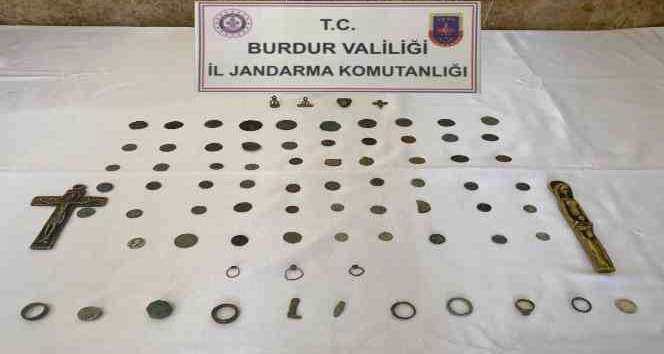 Burdur’da 78 adet tarihi eser ele geçirildi