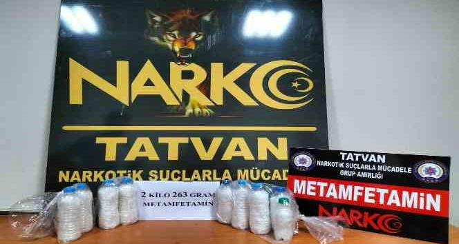 Tatvan’da 2 kilo 263 gram metamfetamin ele geçirildi