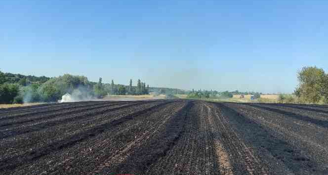 Kırklareli’de 55 dekar buğday tarlası küle döndü