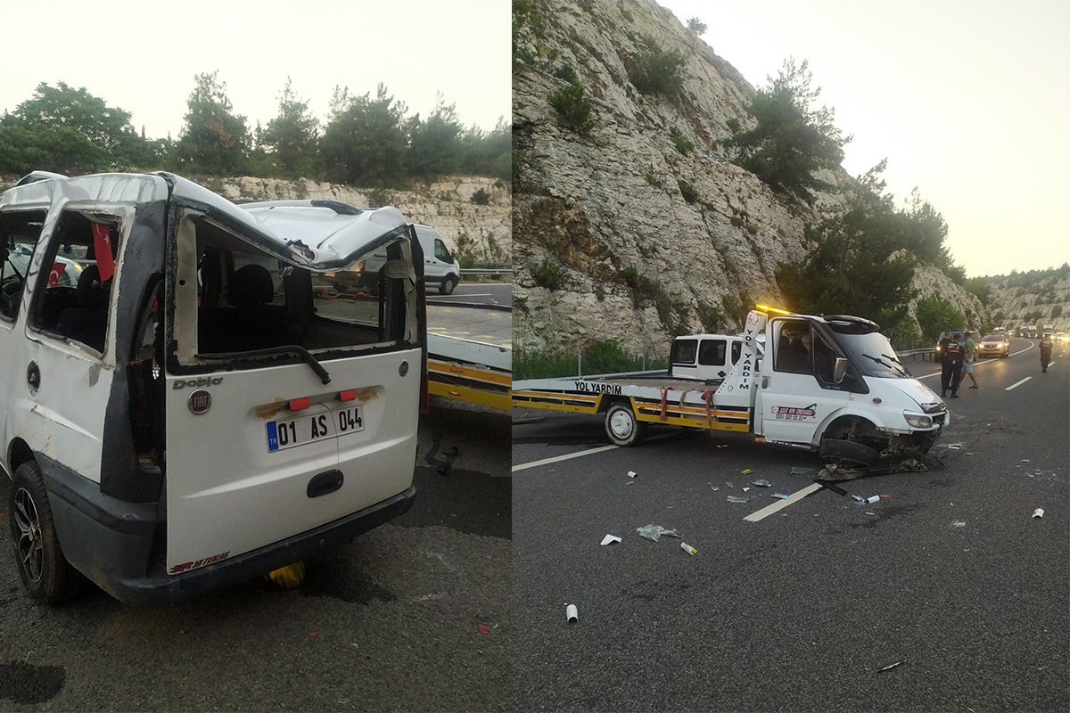 Tarsus'ta iki kazada 1 kişi öldü, 7 kişi yaralandı