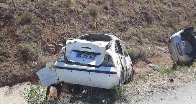 Kırıkkale’de iki otomobil çarpıştı: 6 yaralı