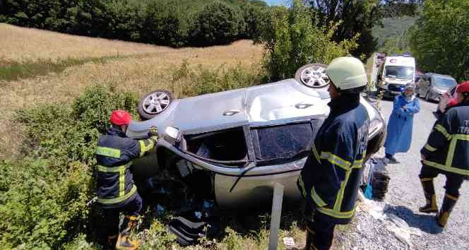 Tokat’ta otomobil şarampole devrildi: 5 yaralı