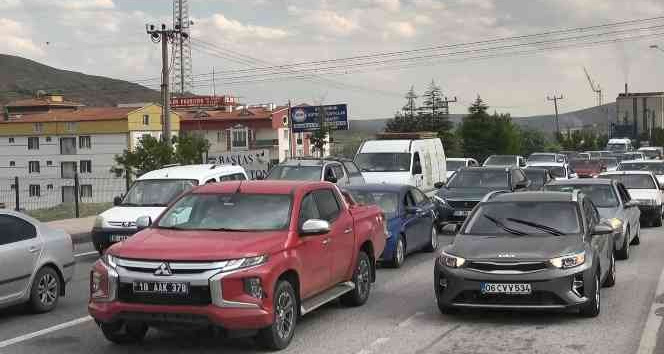 Çankırı’da bayram trafiği yoğunluğu