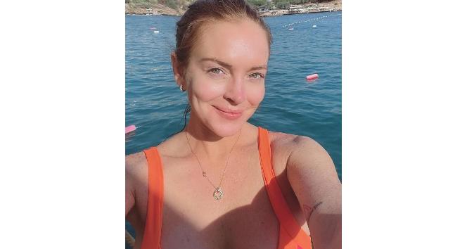 Dünyaca ünlü oyuncu Lindsay Lohan Bodrum’da balayı yapıyor