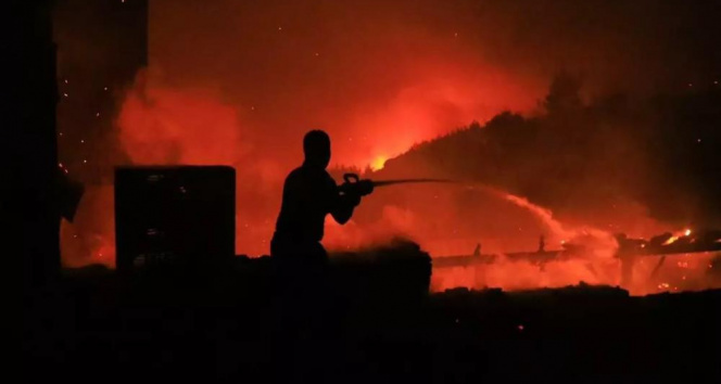 Datçadaki orman yangınından 17 konut olumsuz etkilendi