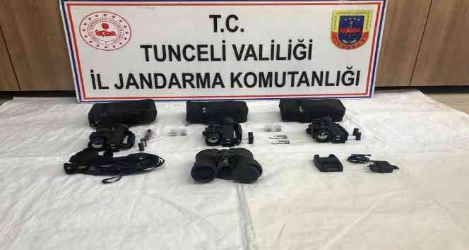 Tunceli’de termal gece görüş dürbünleri ve mühimmat ele geçirildi