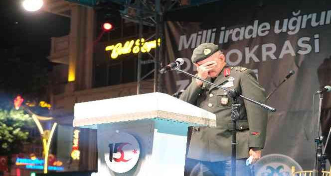 15 Temmuz’da vücuduna 7 mermi isabet etmesi sonucu gazi olan Tümgeneral Ala, o gece yaşadıklarını hatırlayınca gözyaşlarını tutamadı