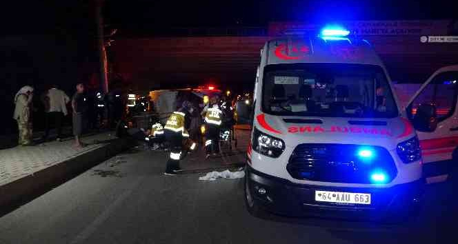 Tarım işçilerini taşıyan minibüs devrildi;  1 ölü, 3’ü ağır 14 yaralı