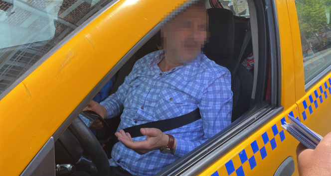 Şişlide taksicinin emniyet kemeri kurnazlığı polise takıldı
