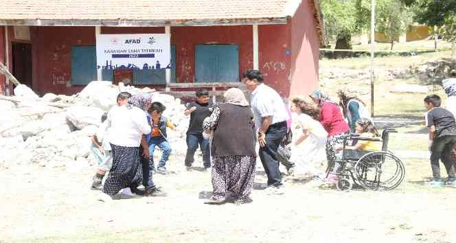 Karaman’da düzenlenen yerel saha tatbikatı gerçeğini aratmadı