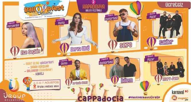 Ürgüp 3. Kapadokya Balon Festivaline ev sahipliği yapacak