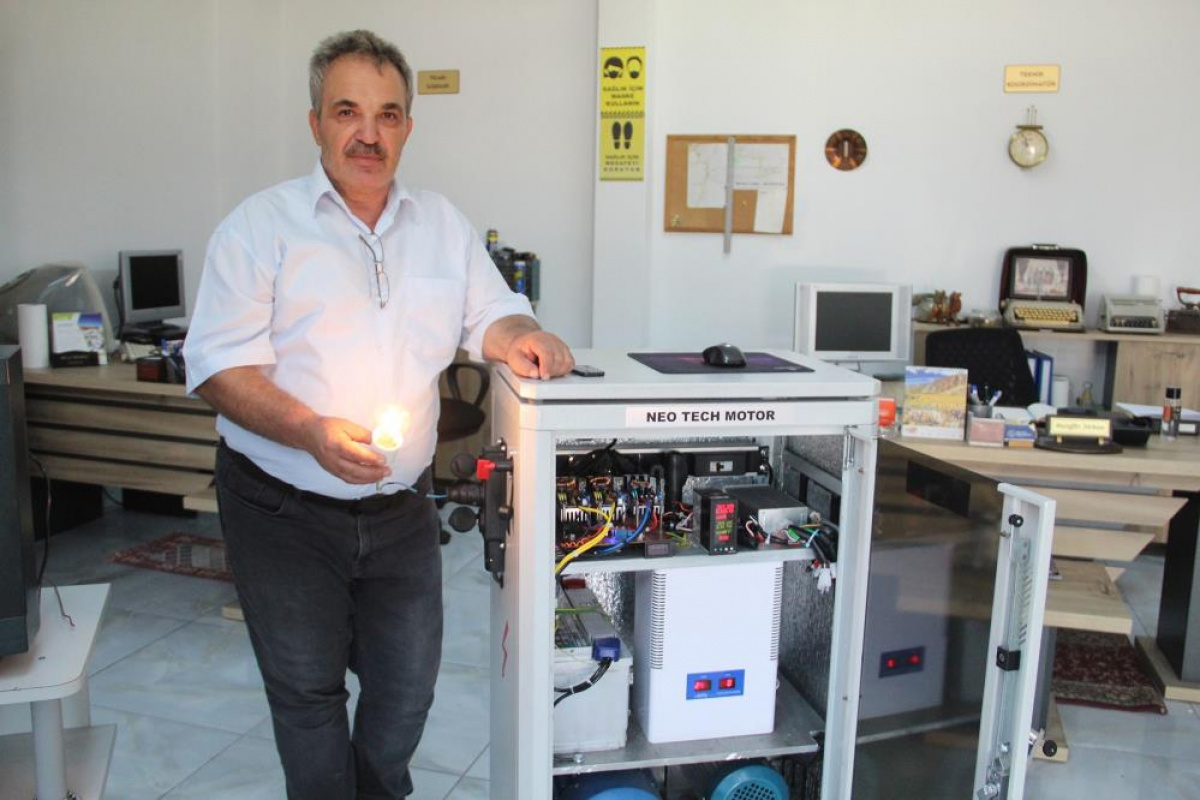 Antalya&#039;da bir girişimci yakıtsız çalışan jeneratör üretti