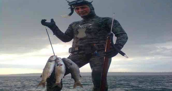 Zıpkınla balık avı sonu oldu