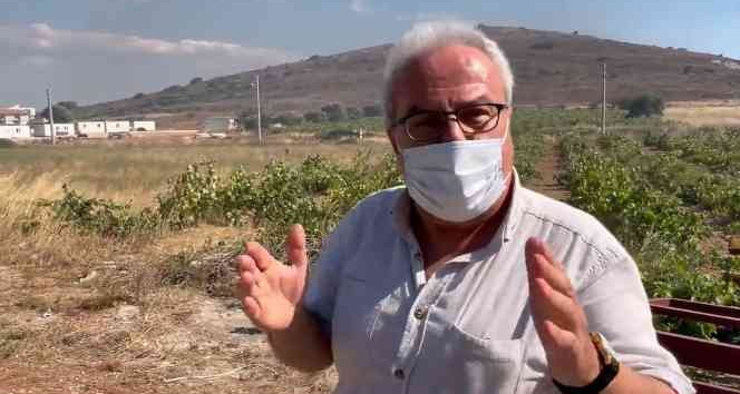 Bozcaada’daki yangına iş makinesinden çıkan kıvılcım sebep oldu
